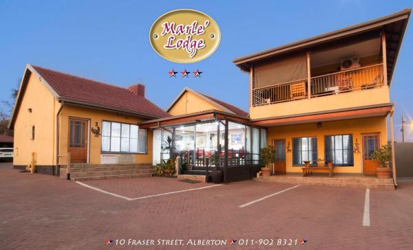 A la foto es mostra l'objecte Marle' Lodge situat a la ciutat de Germiston.