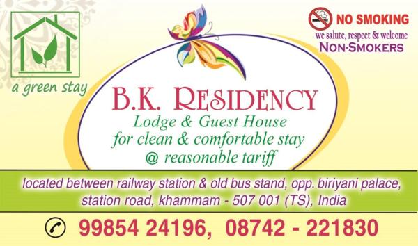 På billedet ses objektet bk residency beliggende i byen Khammam.