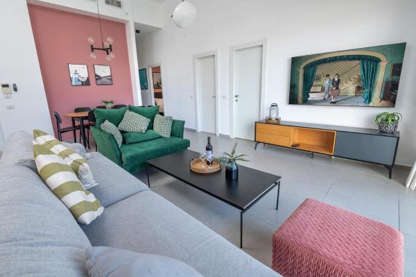 A la foto es mostra l'objecte סוויטת החוף אכזיב - Beach Suite Achziv situat a la ciutat de Nahariyya.