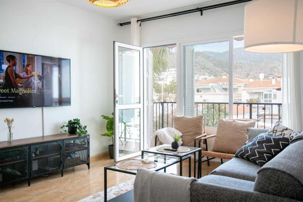 Na fotografii je vidět objekt Acogedor y céntrico apartamento de 3 dormitorios en Nerja nacházející se ve městě Nerja.