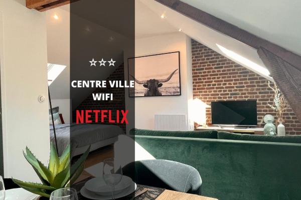 A la foto es mostra l'objecte DOWNTOWN LOFT - CENTRE VILLE - WiFi - NETFLIX situat a la ciutat de Amiens.