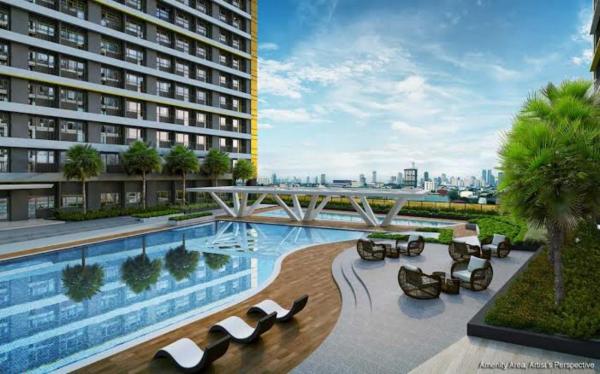 A la foto es mostra l'objecte Cozy 1BR with balcony at Fame Residences situat a la ciutat de Manila.