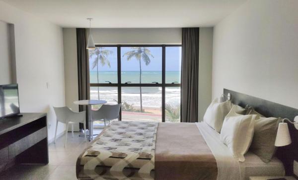 A la foto es mostra l'objecte Frente Mar c Vista ESPETACULAR e limpeza diária situat a la ciutat de Maceió.