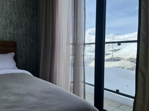 På billedet ses objektet Emotion Twins beliggende i byen Gudauri.