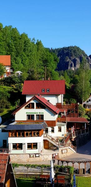 På billedet ses objektet Sonniges Eck Ferienwohnung 2 beliggende i byen Rathen.