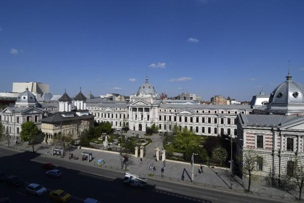 A la foto es mostra l'objecte University Square - View of City situat a la ciutat de Bucarest.