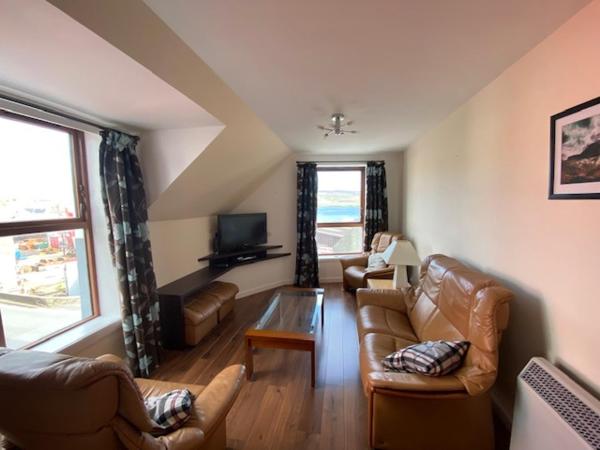 På billedet ses objektet Scalloway, Waterside 2-bed, 2-ensuite apartment, great views beliggende i byen Scalloway.
