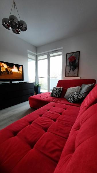 A la foto es mostra l'objecte Apartament Widok z tarasami situat a la ciutat de Ostróda.