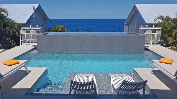 Auf dem Foto ist das Objekt Blue Haven Villas Guadeloupe Villa Blue Star in der Stadt Hoguet zu sehen.