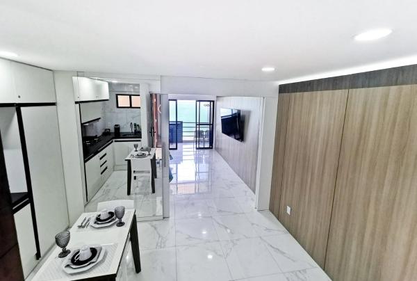 Op de foto is het object PARADISE DELUXE- Apartamento de luxo em Hotel 4 estrelas - melhor vista de ponta negra te zien, gelegen in de stad Natal.