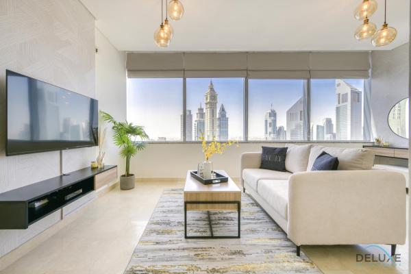 Na fotografii je vidět objekt Affordable Luxury Modern 1BR with Pool & Balcony by Deluxe Holiday Homes nacházející se ve městě Dubaj.