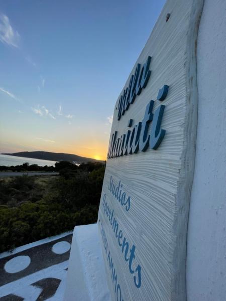 Auf dem Foto ist das Objekt Villa Maniati Chrissi Ammos in der Stadt Agios Petros zu sehen.