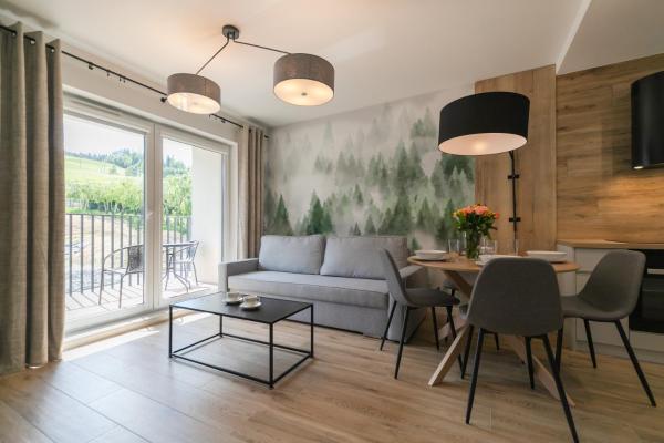 Na fotografii je vidět objekt Apartamenty Spokojna z balkonem - Dream Apart nacházející se ve městě Visla.