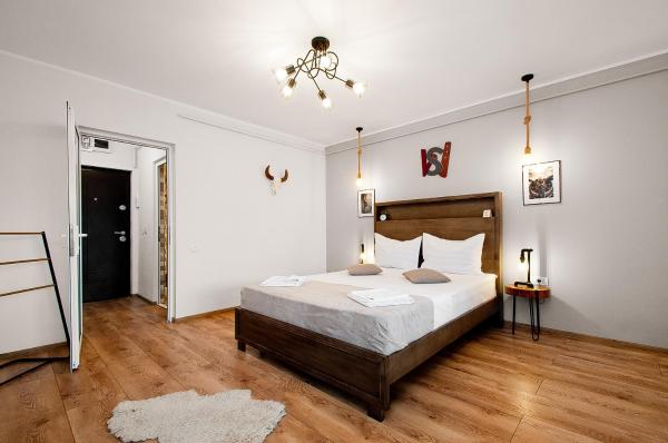 På billedet ses objektet Wood&Steel Apartment beliggende i byen Galaţi.