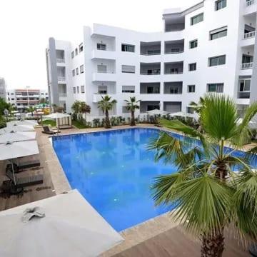 På billedet ses objektet luxu appart siesta beach resort beliggende i byen Mohammédia.