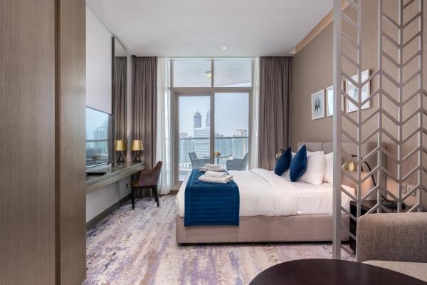 Na fotografii je vidět objekt Vacay Lettings - Damac Prive studio nacházející se ve městě Dubaj.