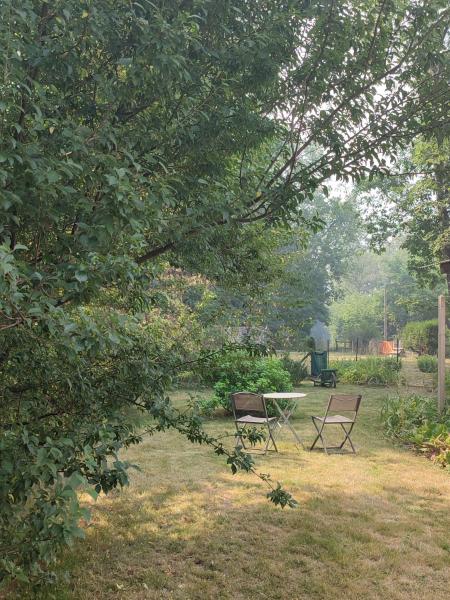 A la foto es mostra l'objecte Chalet dans la Foret....Adorable 1 bedroom chalet surrounded by woodland situat a la ciutat de Pressignac.