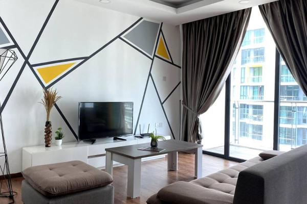#2.1 Jazz Suites Large Bed Vivacity Kuching 3rooms, Kuching