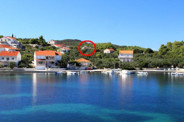 På billedet ses objektet Rooms with a parking space Lumbarda, Korcula - 9299 beliggende i byen Lumbarda.