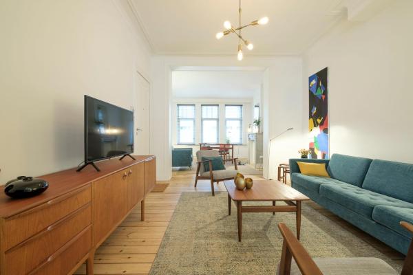 På bildet vises objektet Superb 1 bedroom apartment with garden at châtelain som ligger i byen Brussel.
