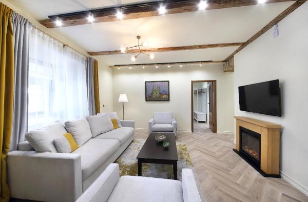 The photo shows the Taurakalnis apartment located in the city of Vilnius.