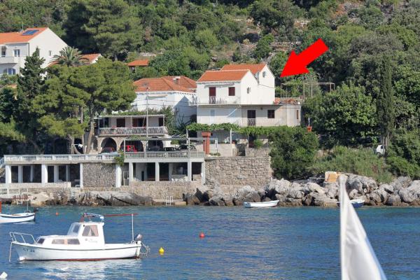 La photo montre l'objet Apartments and rooms by the sea Molunat, Dubrovnik - 9102 situé dans la ville de Gruda.