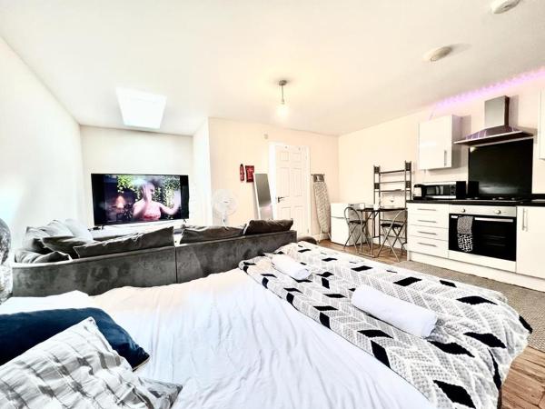 På billedet ses objektet Lt Properties Luton town centre studio Tv Netflix Ground Floor 2 beliggende i byen Luton.