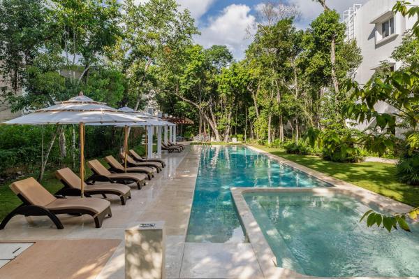 Na zdjęciu widoczny jest obiekt Quiet 2BR in Tulum with Pool Spacious Patio Gym położony w mieście Tulum.