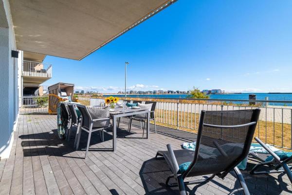 A la foto es mostra l'objecte Ocean Terrace- EG, Ostseeblick, Terrasse, Kamin situat a la ciutat de Olpenitz.