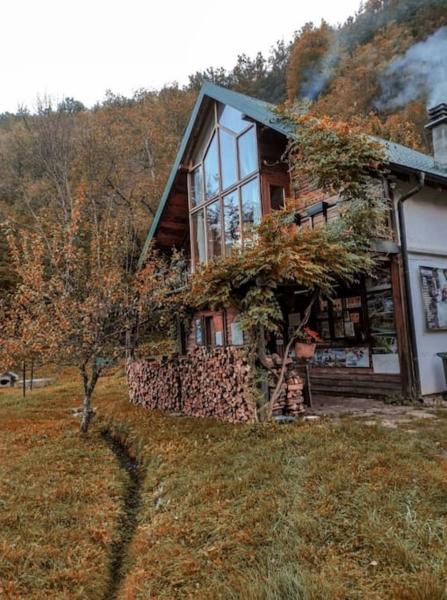 A la foto es mostra l'objecte Grab cabin situat a la ciutat de Šćepan-Polje.