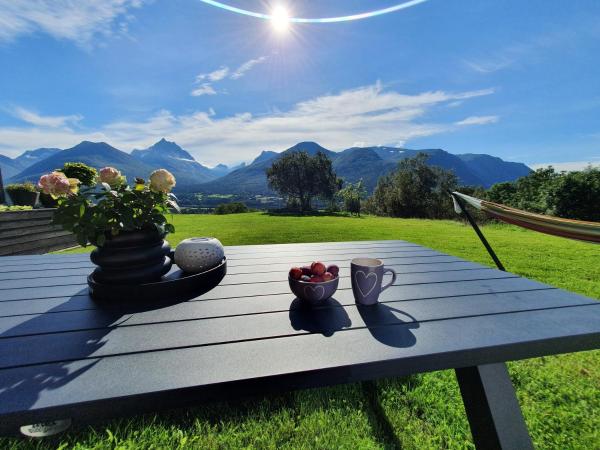På billedet ses objektet Romsdalseggen Lodge beliggende i byen Isfjorden.
