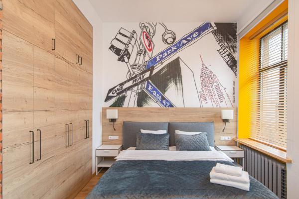 The photo shows the Modern Vilnius Old Town apartment with free parking located in the city of Vilnius.