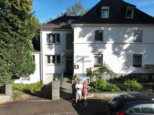 På bilden syns objektet Hotel Pension Wiesenau som ligger i staden Eichelsdorf.