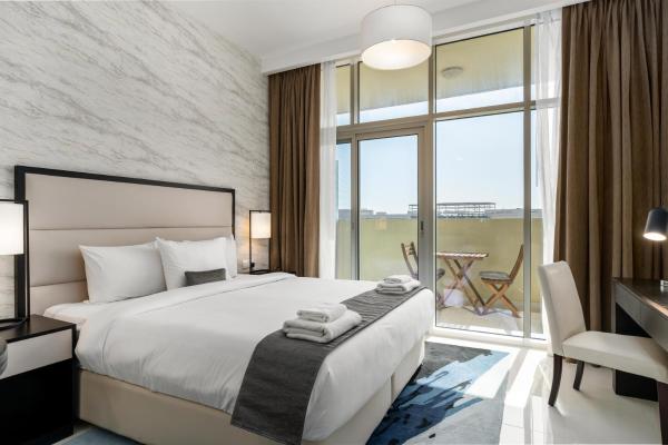 Na fotografii je vidět objekt Vacay lettings - Upgraded studio at Damac tower JVC nacházející se ve městě Dubaj.