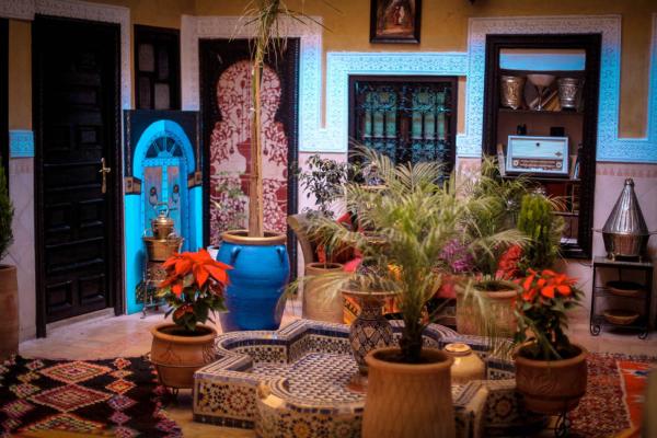 En la foto se muestra el objeto Riad Douja ubicado en la ciudad de Marrakech.