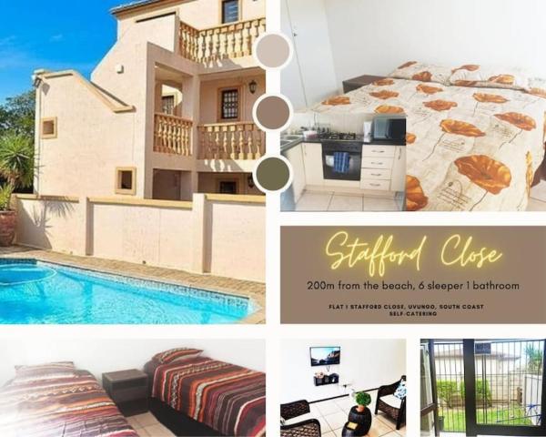 A la foto es mostra l'objecte Self Catering. walking distance to beach. situat a la ciutat de Uvongo Beach.