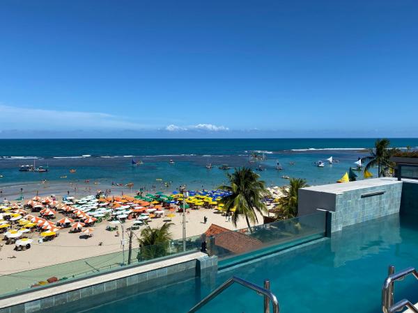 A la foto es mostra l'objecte Flat à Beira Mar com Varanda em Frente as Piscinas Naturais 307 situat a la ciutat de Ipojuca.
