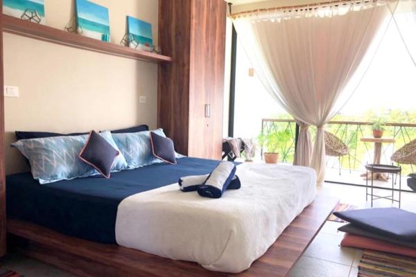 Na zdjęciu widoczny jest obiekt Near Beach+Jungle Views. King bed+220 megs+2 bikes położony w mieście Tulum.