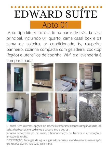 Na fotografii je vidět objekt Edward Suíte Manaus 01 nacházející se ve městě Manaus.