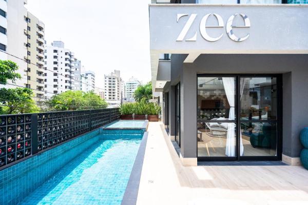 På billedet ses objektet ZEE Studios by Viva - Studios a 200m da beira-mar norte beliggende i byen Florianópolis.