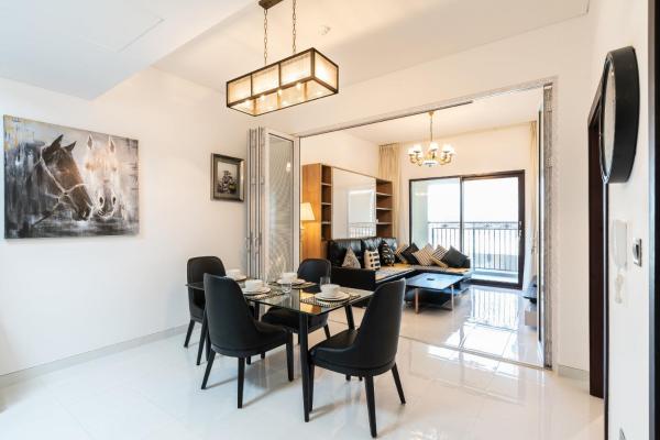Na fotografii je vidět objekt Superb Amenities - 1BR in Resortz by Danube,Arjan - Allsopp&Allsopp nacházející se ve městě Dubaj.