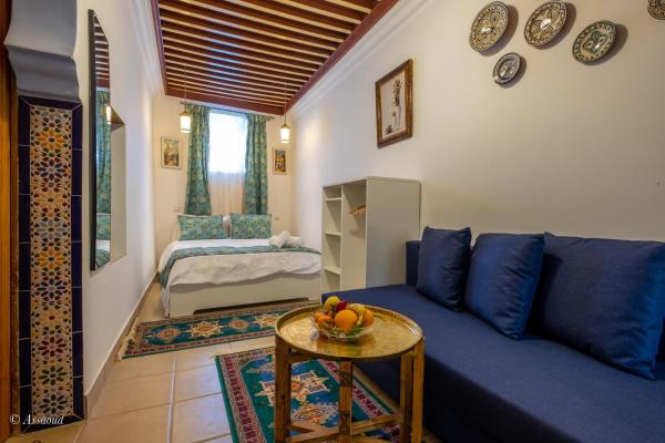 På bildet vises objektet Riad Bin Souaki som ligger i byen Chefchaouen.