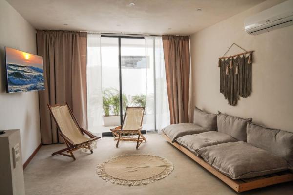 Na zdjęciu widoczny jest obiekt Samsara Tulum Boutique położony w mieście Tulum.