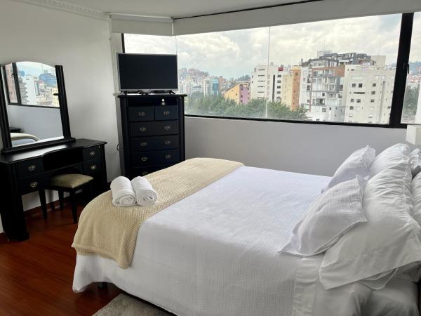 A la foto es mostra l'objecte Suite amoblada con aparcamiento privado excelente vista y ubicación! Sector La Carolina situat a la ciutat de Quito.