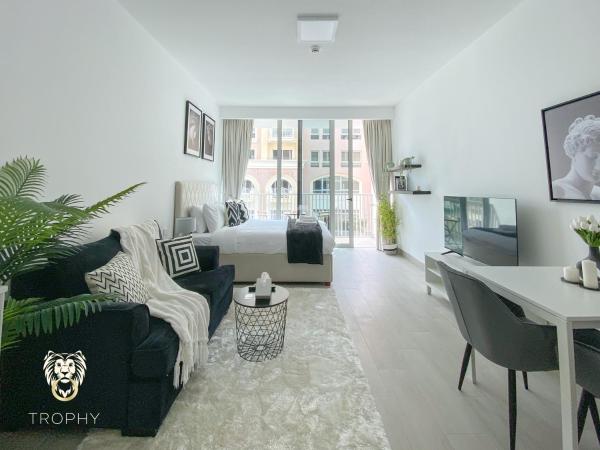 Na fotografii je vidět objekt Stylish Studio Apartment in JVC with Contemporary nacházející se ve městě Dubaj.
