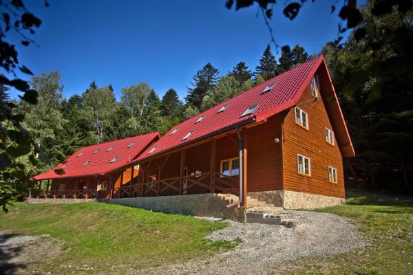På bildet vises objektet Domki na Górce som ligger i byen Wierchomla Wielka.