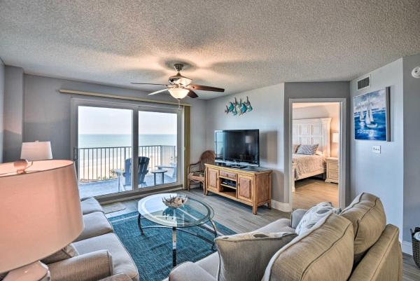 På billedet ses objektet Oceanfront Condo Rental Near Daytona Speedway beliggende i byen Ormond Beach.