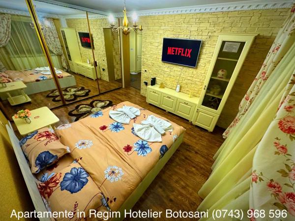 The photo shows the Apartament De Lux zona 0 Botosani 2 camere located in the city of Baisa.