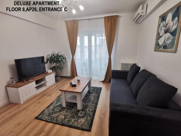 照片显示了位于Bucharest市的Black and White Apartments物件。