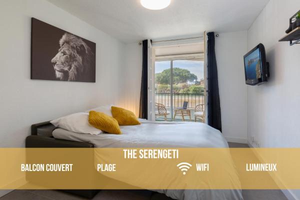 Na fotografii je vidět objekt The Serengeti - Cosy - Plage - Host Provence nacházející se ve městě Les Sablettes.